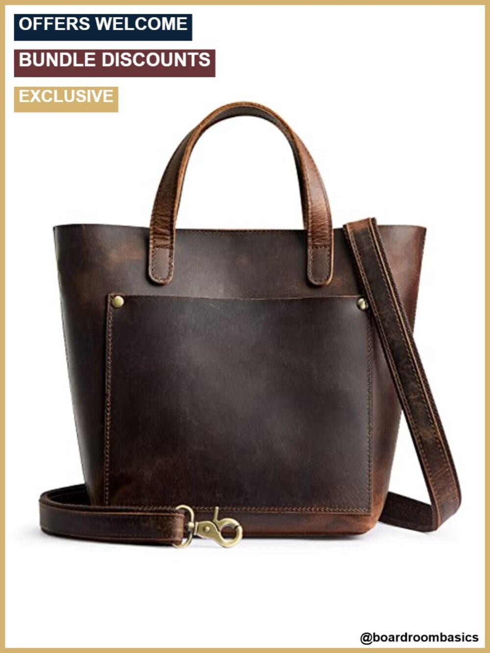 Top Grain Crazy Horse Leather Satchel Crossbody Bag Tote Shoulder Purse